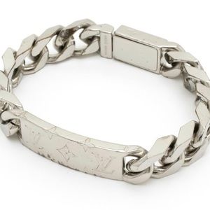 Louis Vuitton Silver Monogram Bracelet